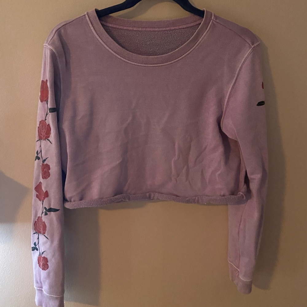 purple sweatshirt